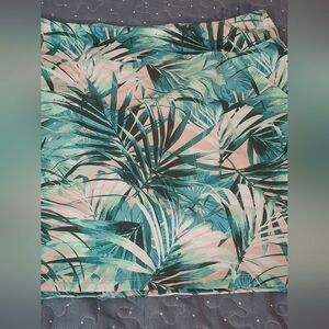 Silver Bait Tropical Leaf Print Skort size XL